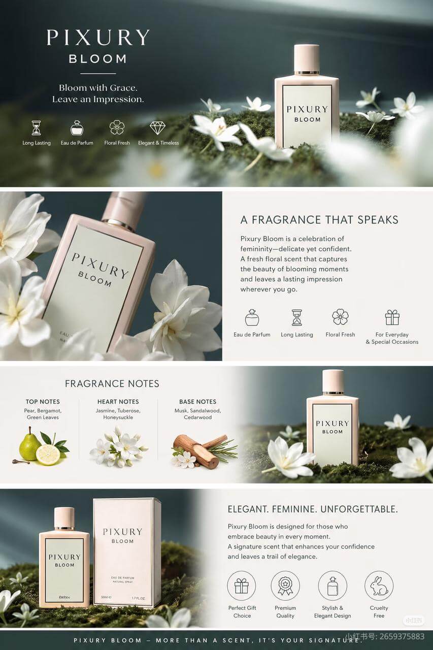 Perfume packaging lighting example