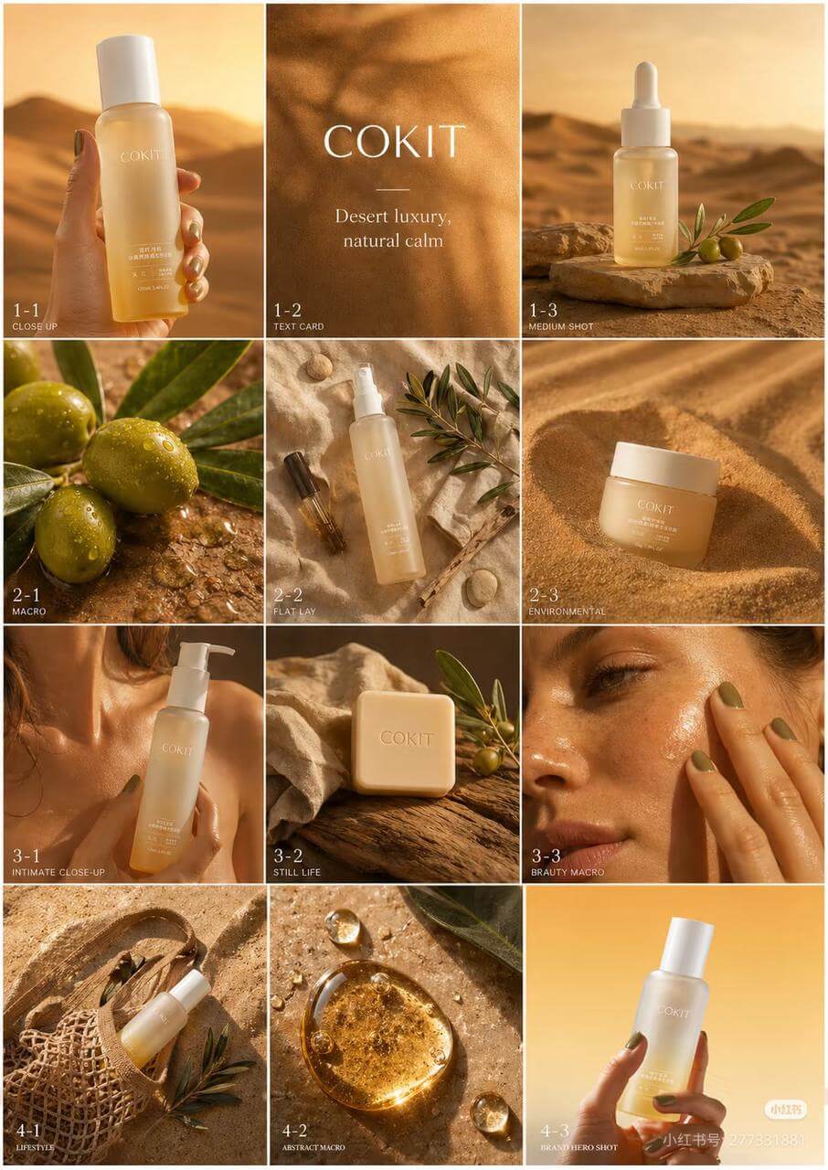 Skincare multi-shot example