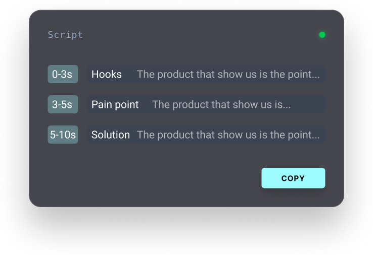 Script preview hover