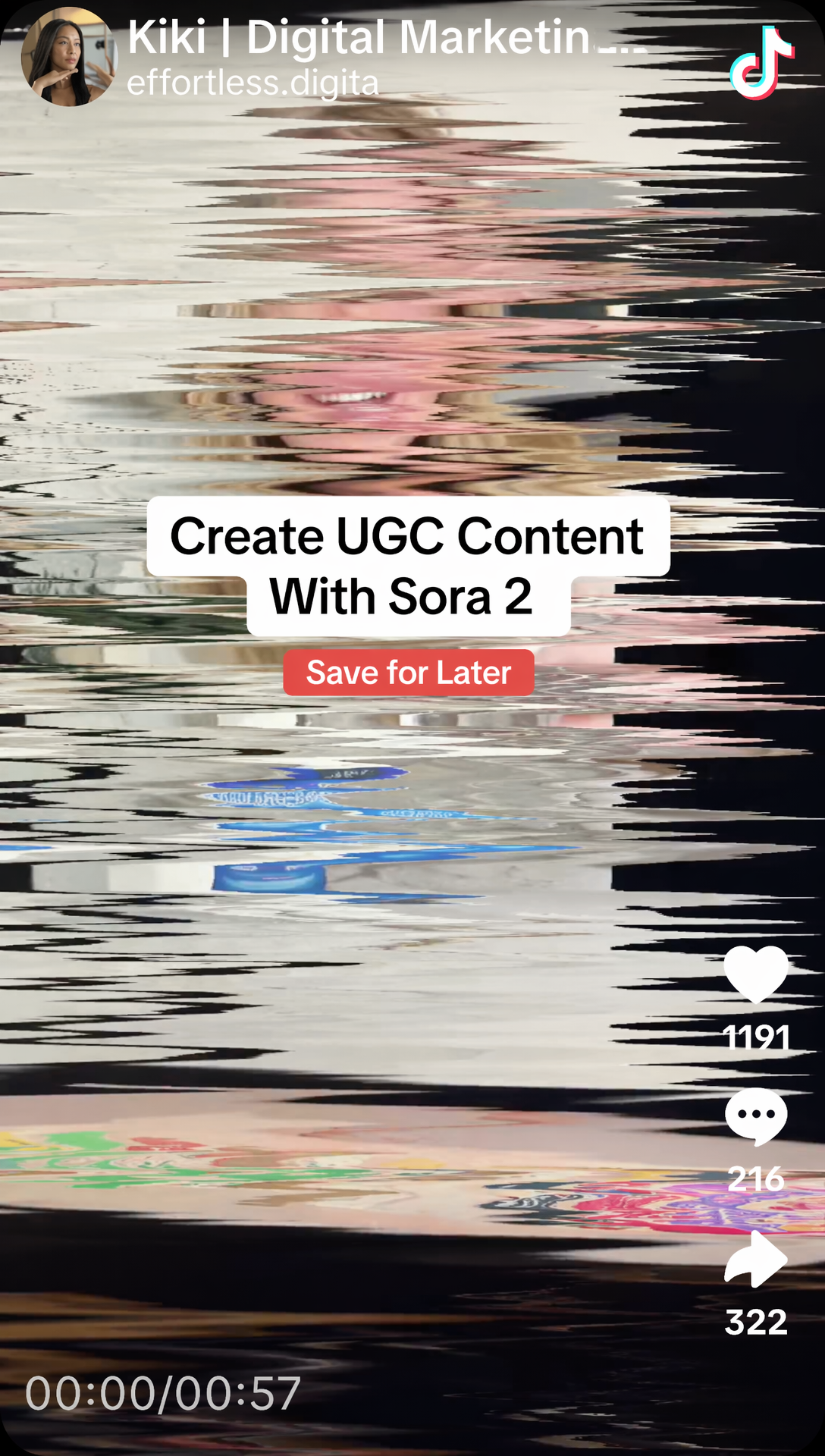 Sora-focused TikTok clip used for digital marketing discussion