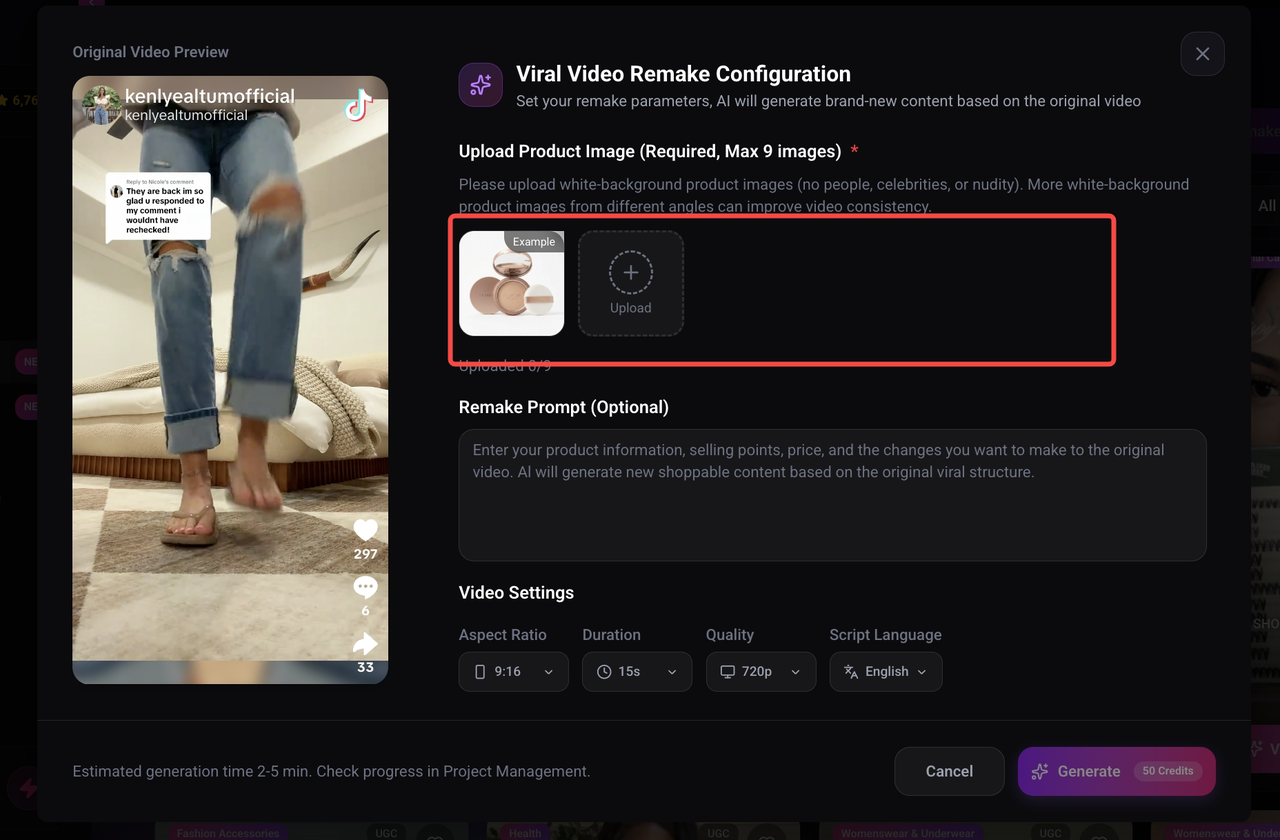 Video Remake Configuration