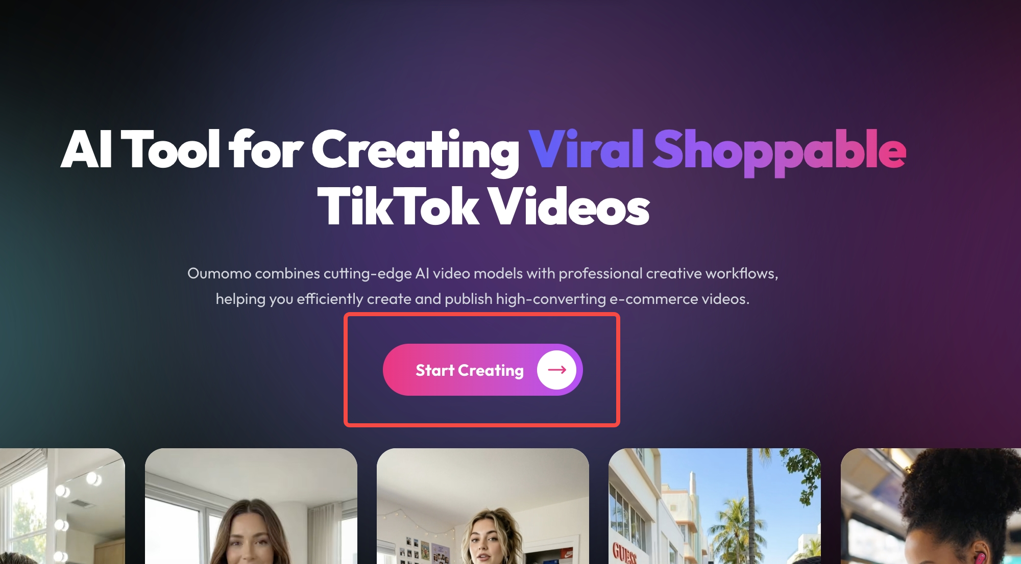 Start Creating Button