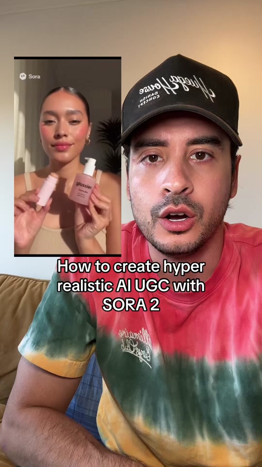 TikTok thumbnail for AI UGC ecommerce post by @ericdoesecom